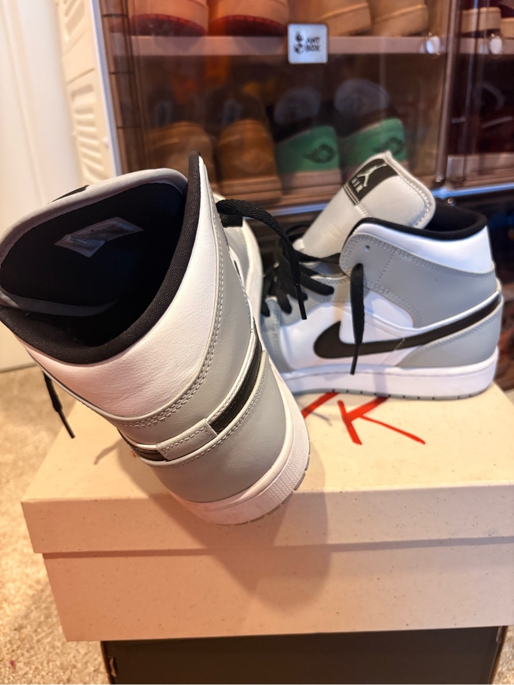 Men’s Jordan 1s White, Gray & Black